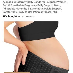 NWOT 2 of medium Black,white Maternity Belly Support Band